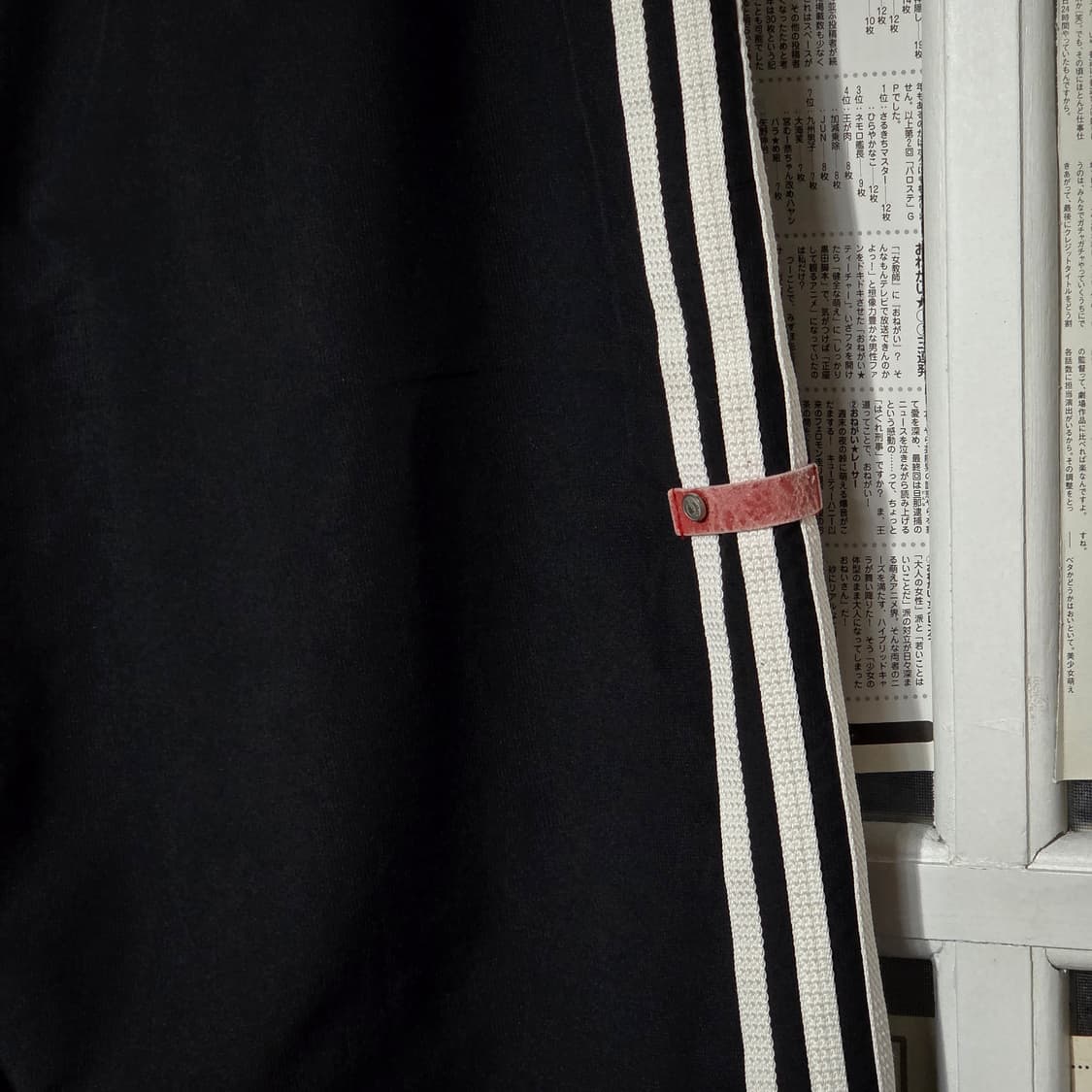 아디다스 블랙 앤 화이트 누빔 트랙 팬츠 상품이미지7