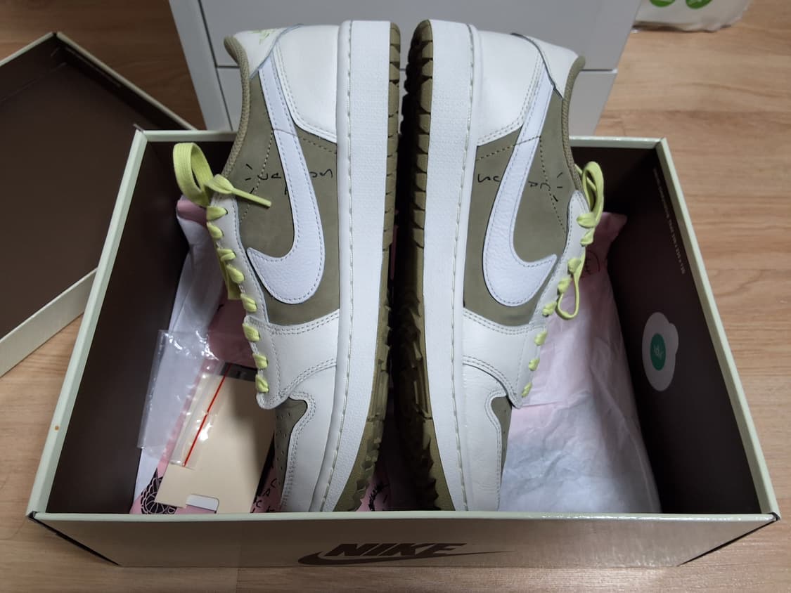 [새상품급] 나이키 에어 조던 1 로우 골프 올리브 화이트 상품이미지7