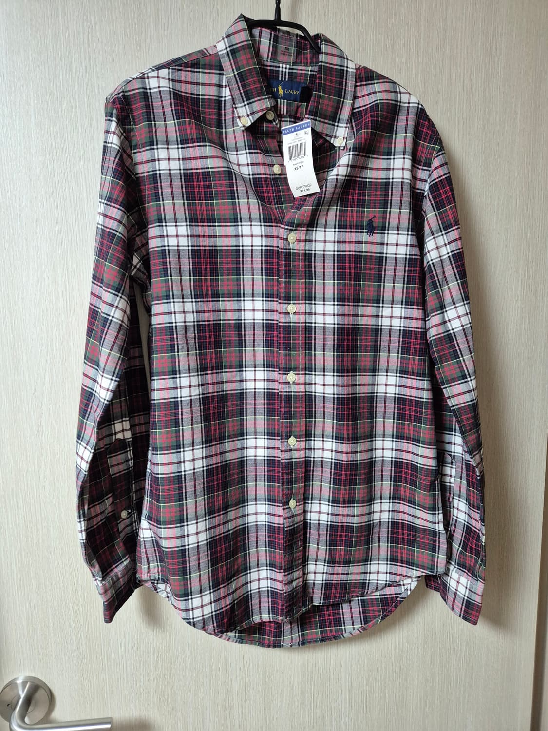 (새제품) 폴로 랄프로렌 타탄 체크 셔츠 XS  (90-95) 상품이미지1