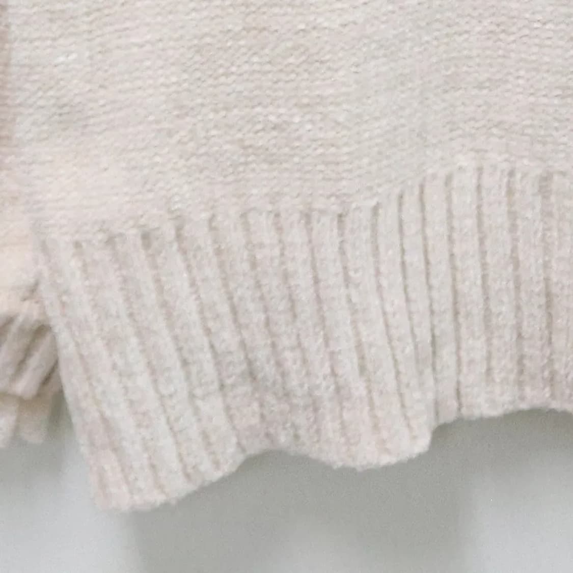 엑시즈팜 베이지 진주 터틀넥 니트 60753 상품이미지5