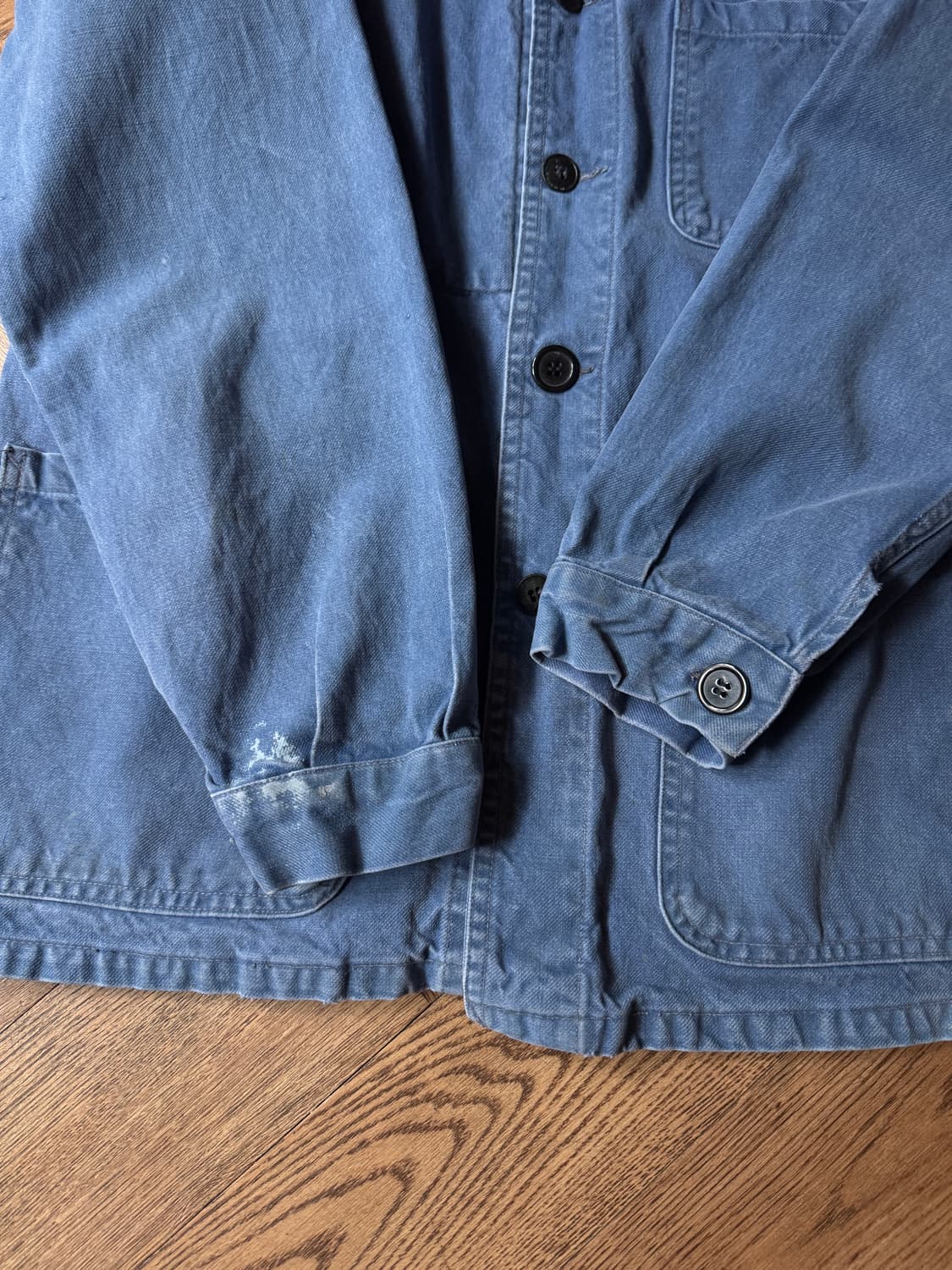 [M]6~70's 빈티지 페이딩 프렌치 워크자켓 상품이미지5