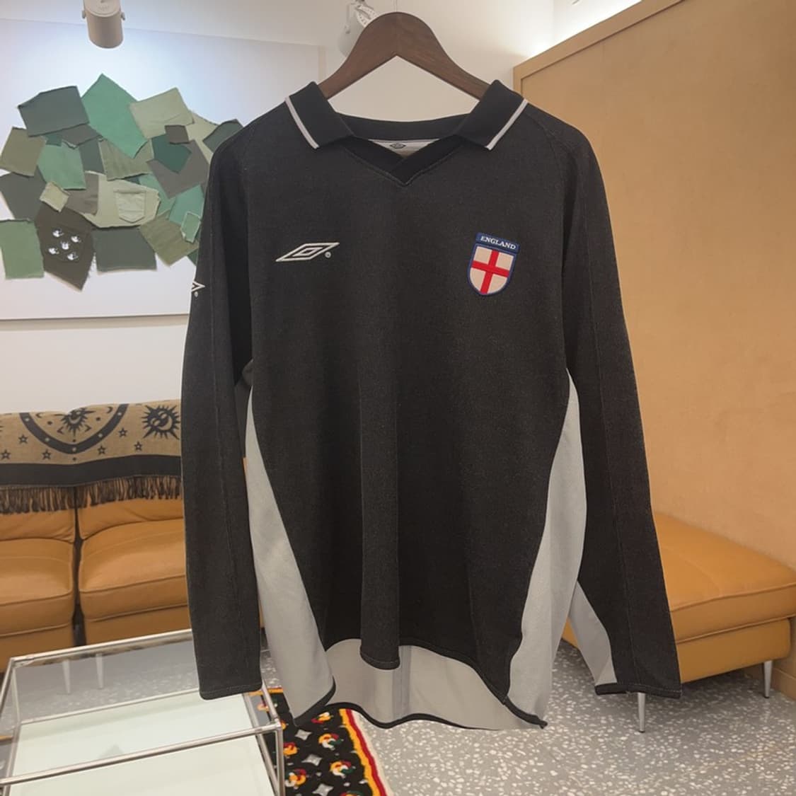 엄브로 블록코어 잉글래드 축구 카라 롱슬리브 105 C06799 상품이미지3