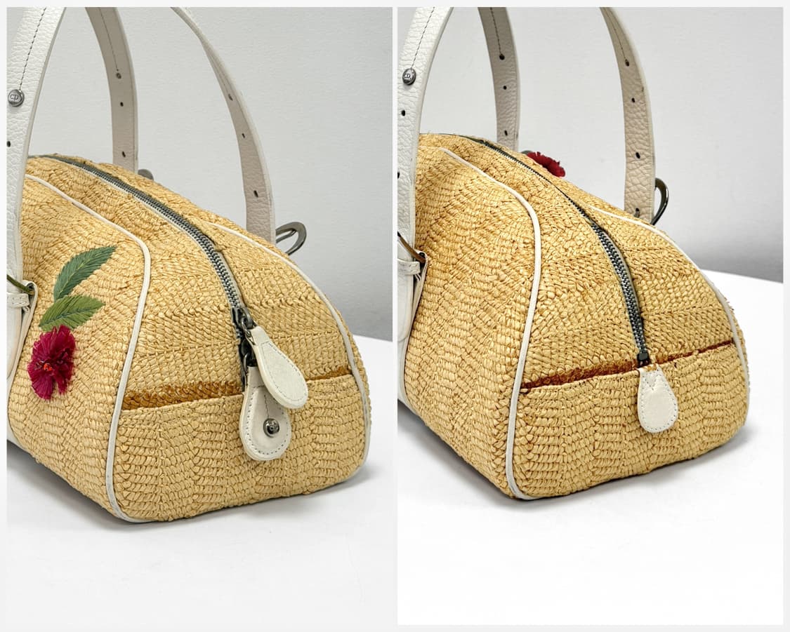 디올 라피아 플라워 자수 보스턴 백 상품이미지6