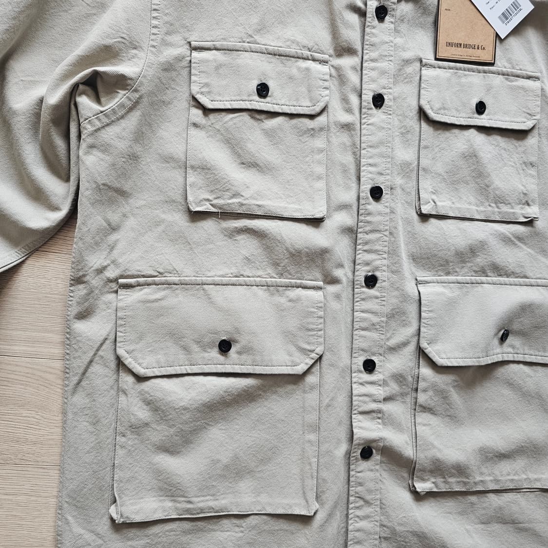 예약.L 100 새제품) 유니폼브릿지 4포켓 셔츠 자켓 셔켓 간절기 남자 상품이미지3