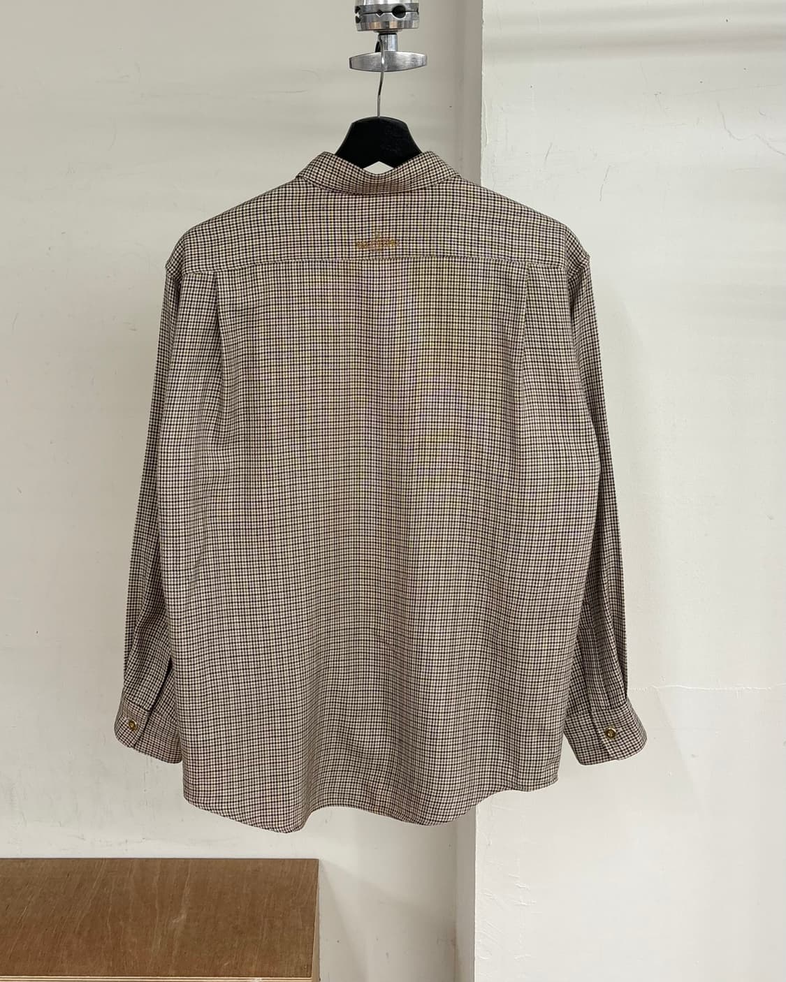 발렌티노 브라운 웨스턴 체크 셔츠 상품이미지6