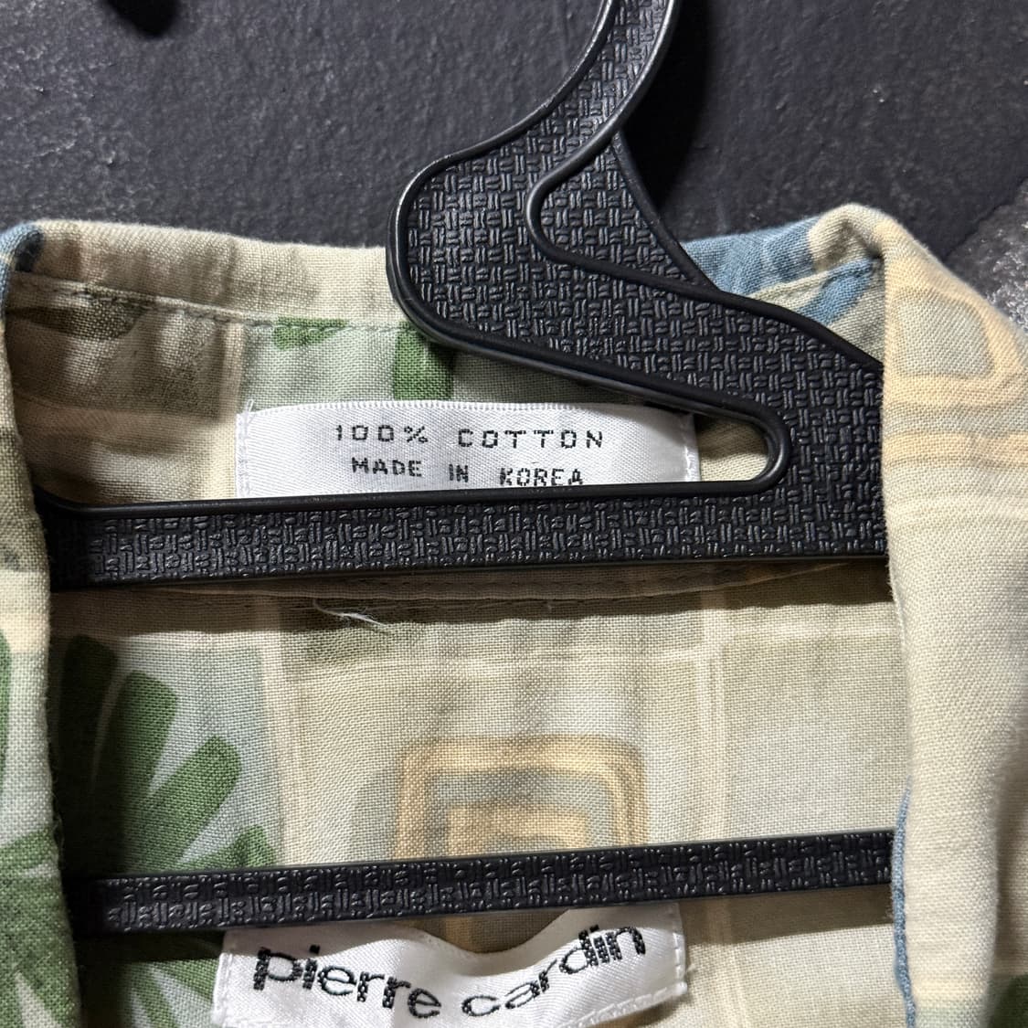 Pierre Cardin 빅사이즈 야자수 체크 풀 패턴 코튼 반팔 셔츠 상품이미지6