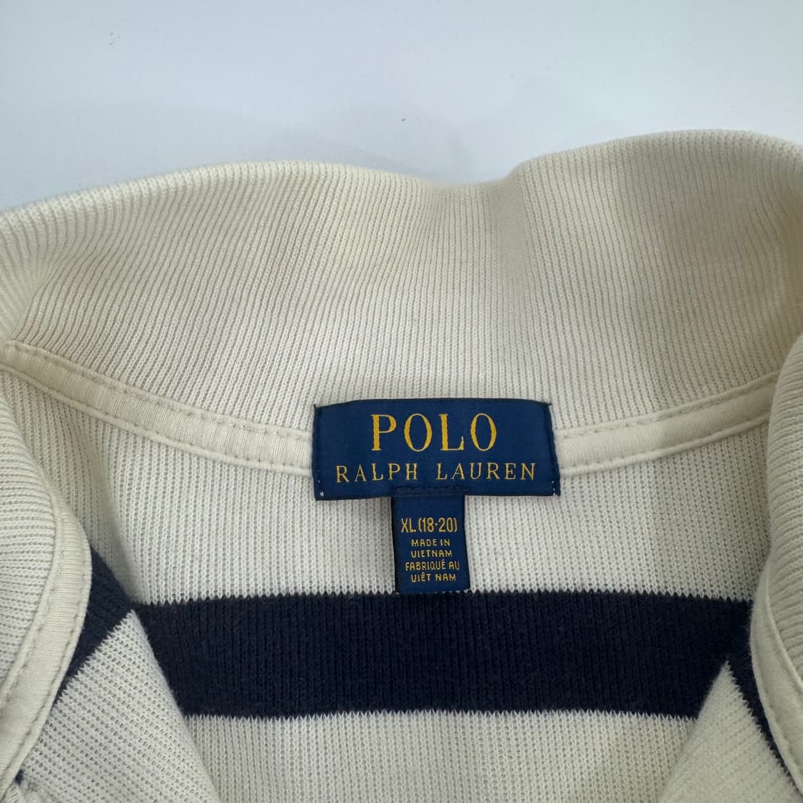 Polo 폴로 레드 포니 네이비 스트라이프 반집업 니트 상품이미지6