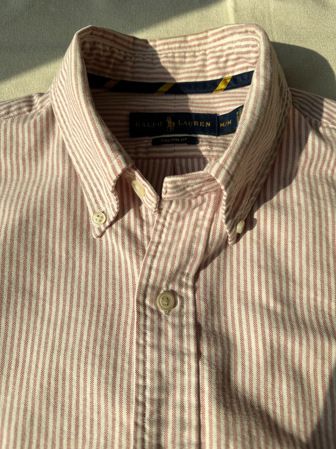 폴로 랄프로렌 핑크 스트라이프 옥스포드 버튼다운 셔츠 M 상품이미지5