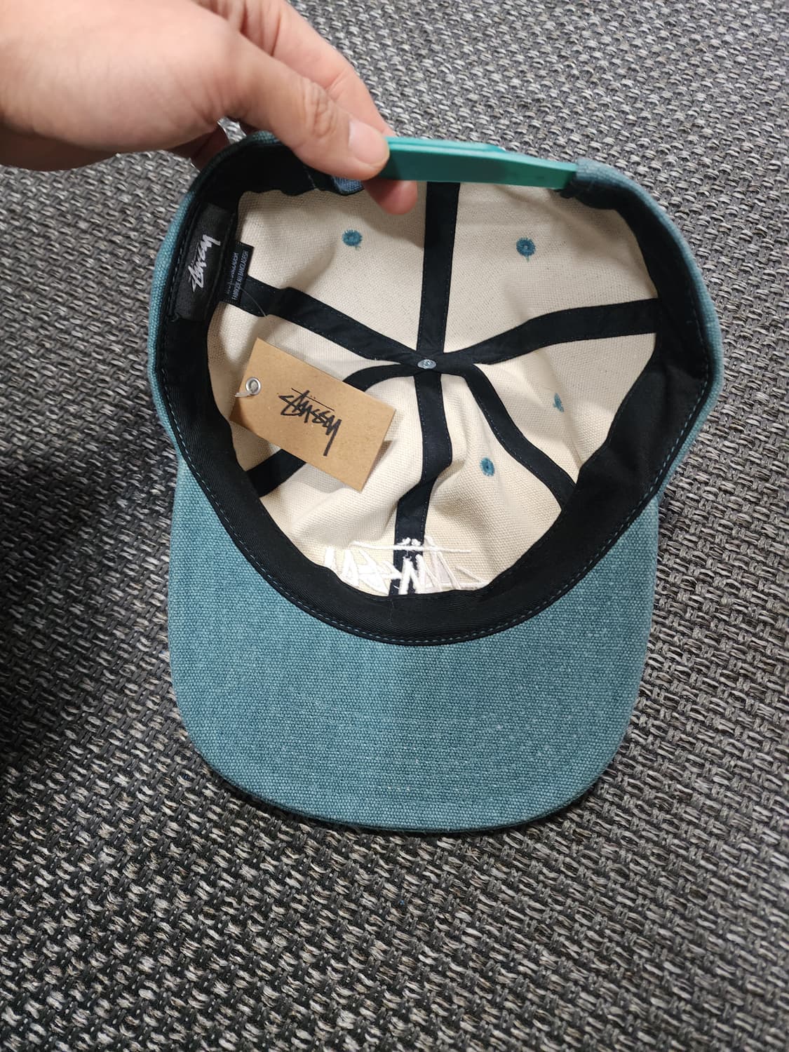 스투시 워시드 데님 볼캡 블루 색상 새상품 상품이미지7