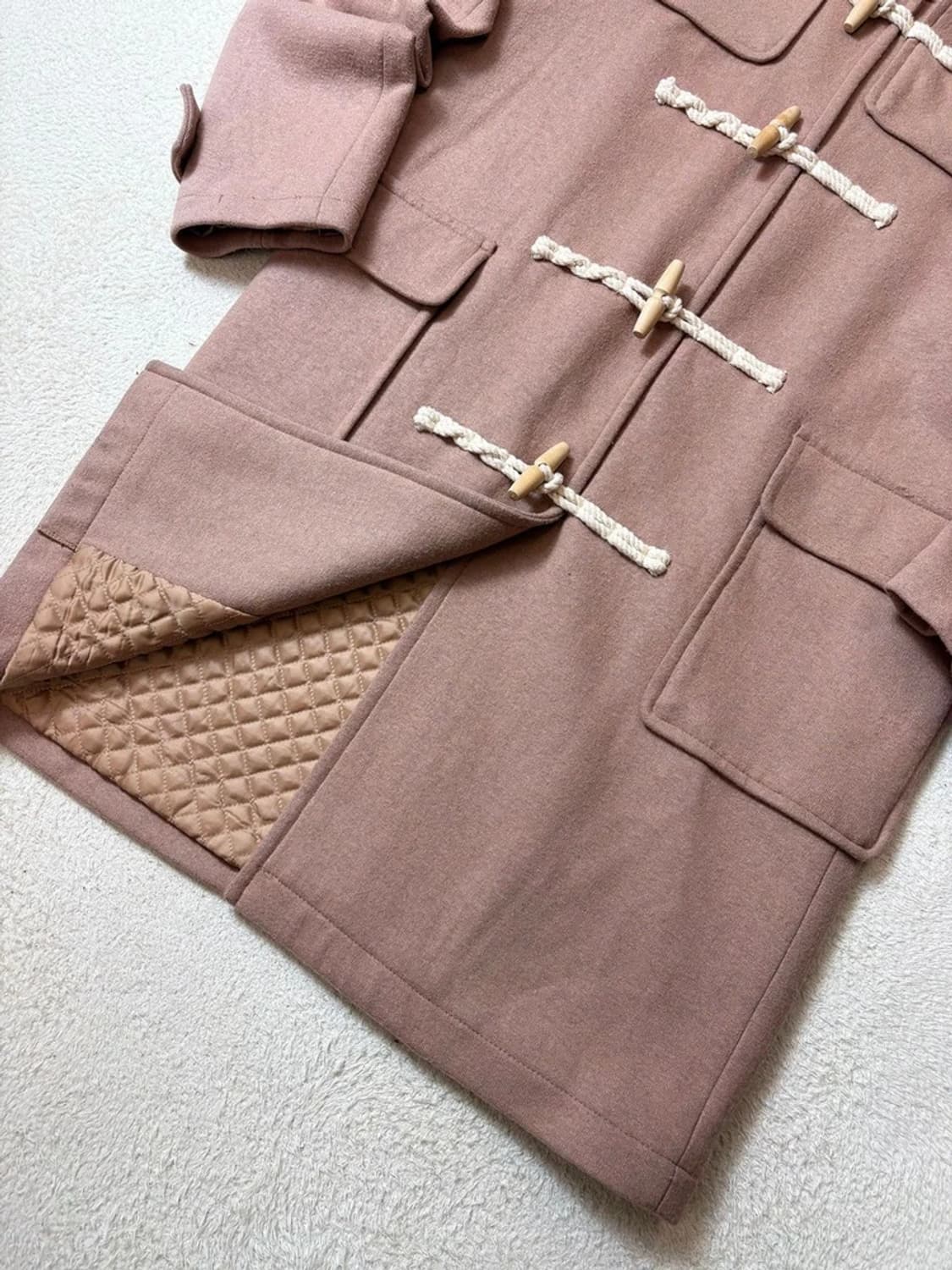 레겐보겐 REGEN BOGEN 누빔 핑크 더플 후디 코트 PN6833 상품이미지5