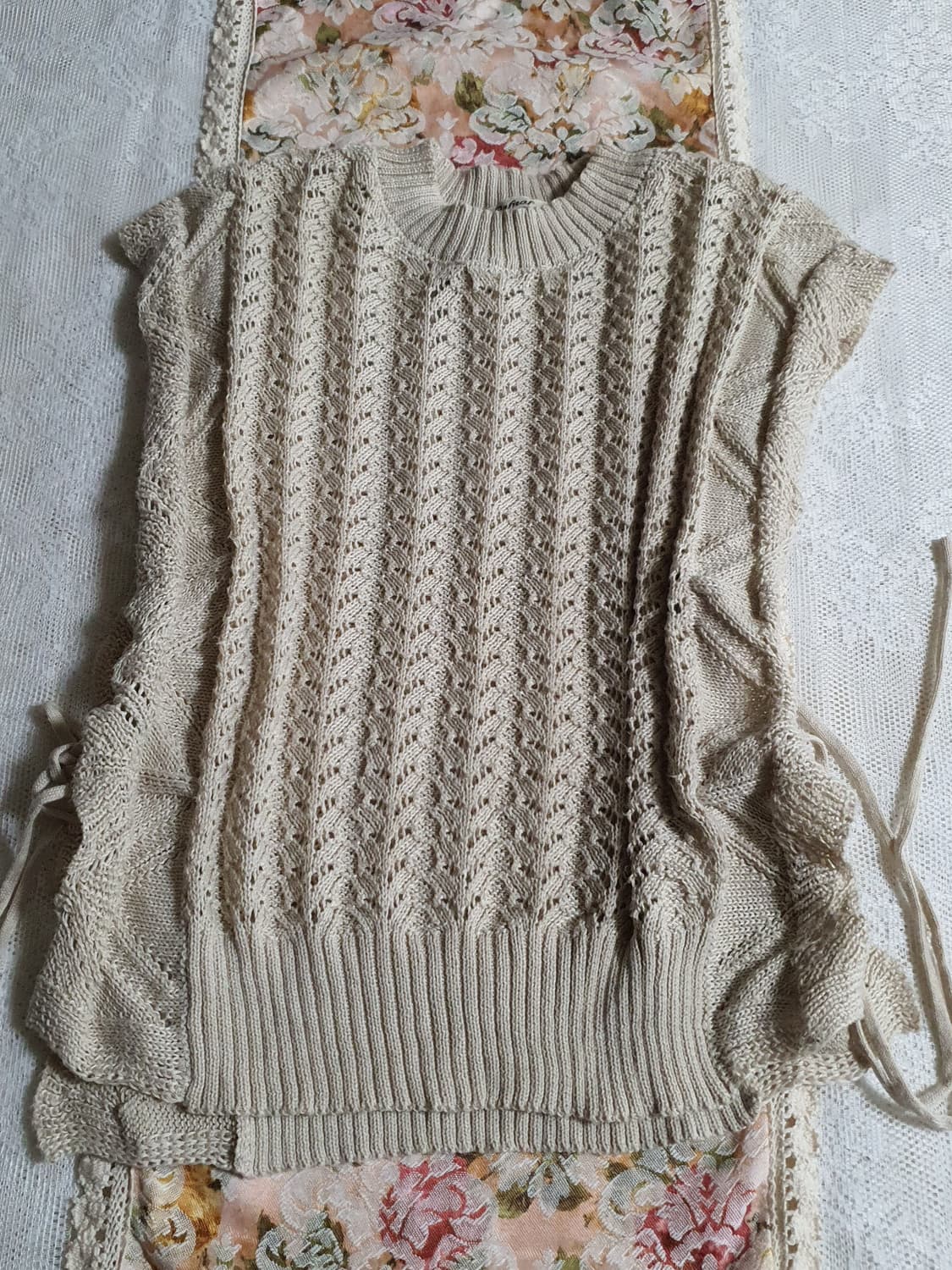[일본빈티지] 아이보리 니트 조끼 모리걸 상품이미지5