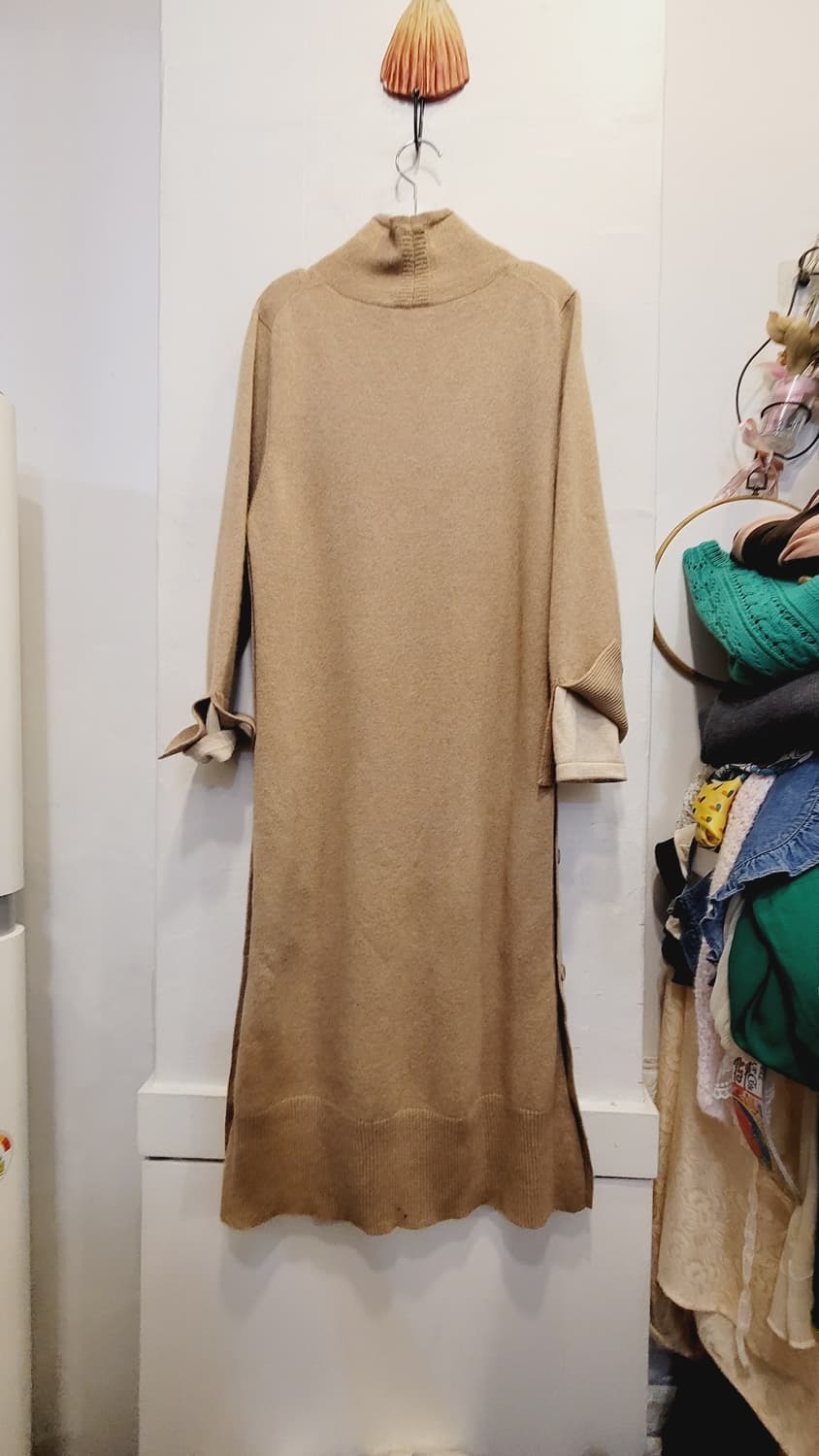 몽골리아 캐시미어 100% 니트 원피스 상품이미지4