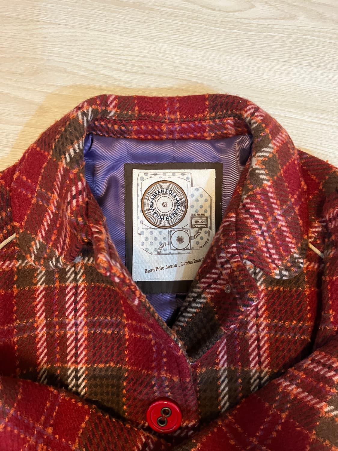 빈티지 빈폴 체크코트 상품이미지3