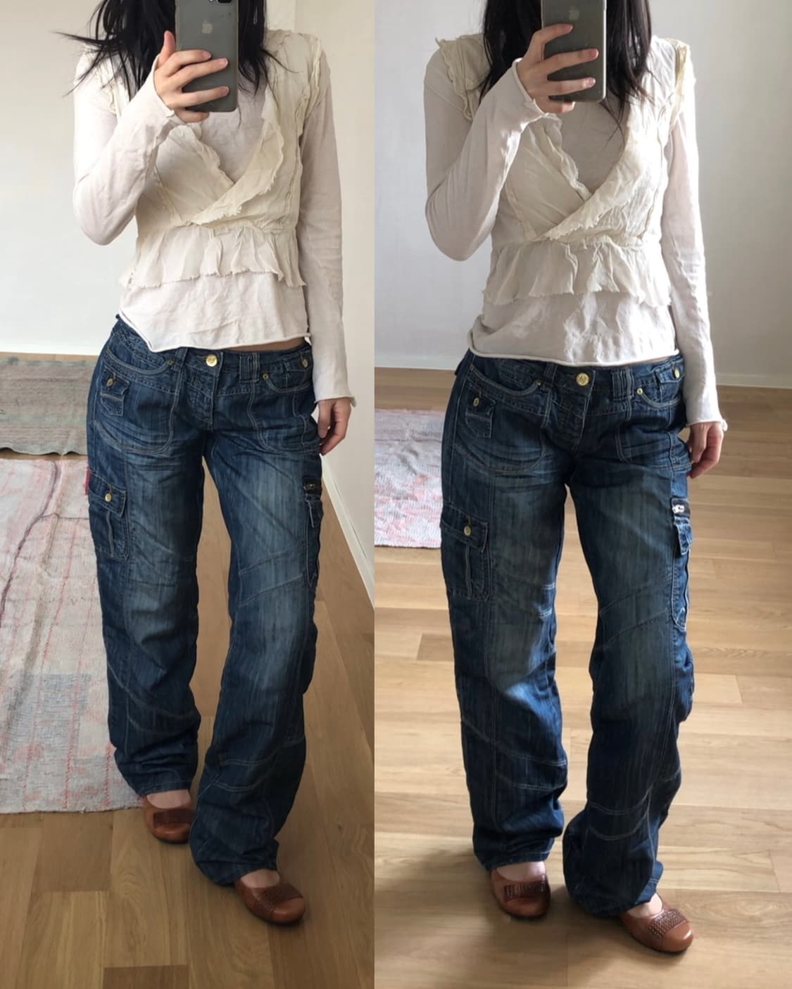 [직수입] 빈티지 데님 카고 트라우저  상품이미지1