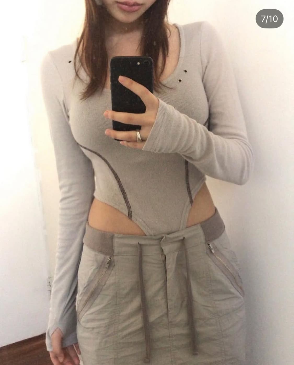 힐다 Hillda 바디슈트 탑 롱슬리브 상품이미지3