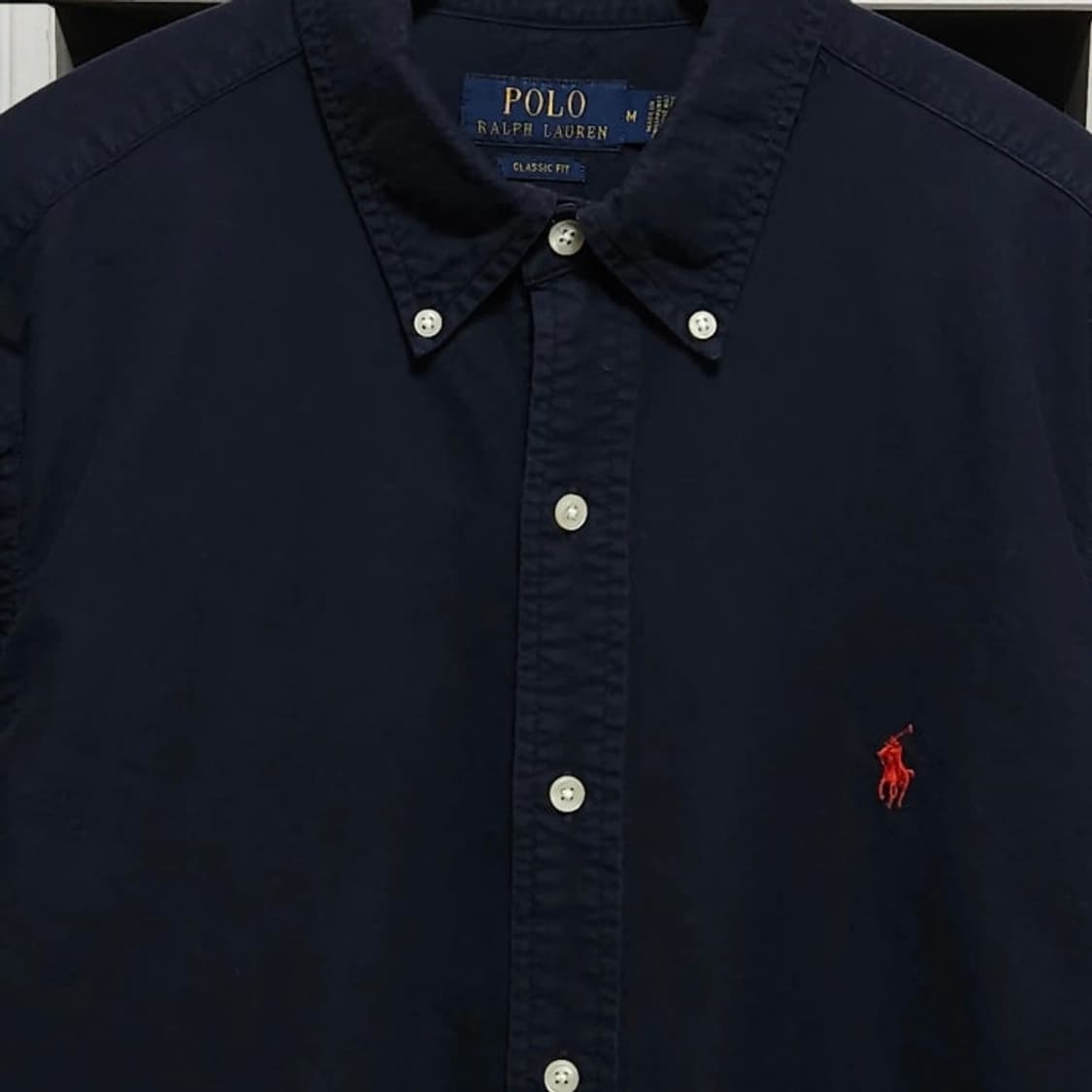 Polo 폴로 랄프로렌 가먼트다잉 셔츠 네이비 클래식핏M 상품이미지2