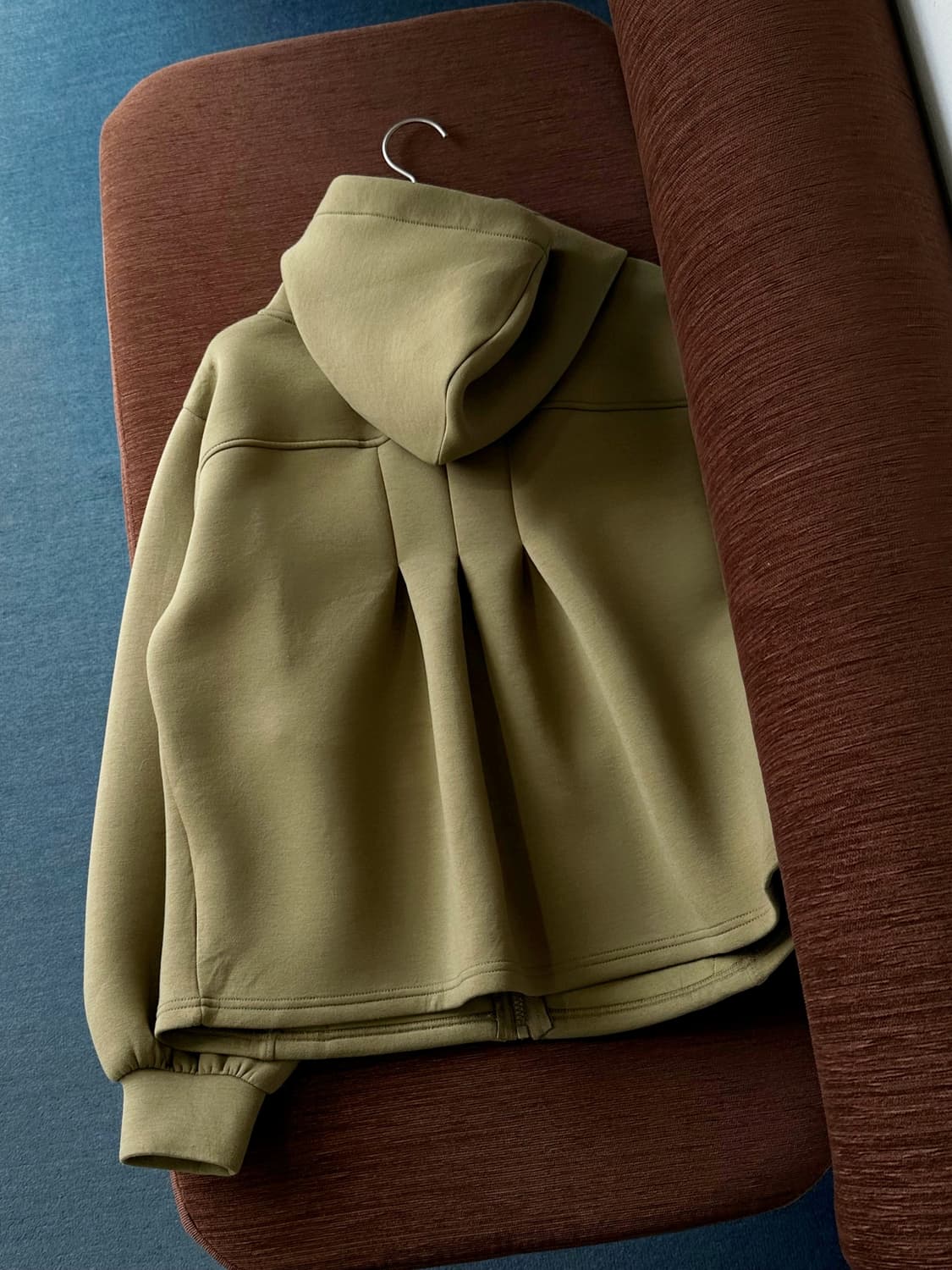 High gauge knitted hood zip parka 상품이미지4