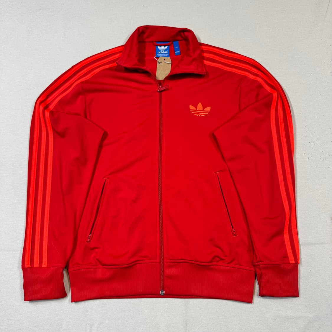 100) 아디다스 파이어버드 삼선 져지 트랙탑 집업 레드 A4 상품이미지1