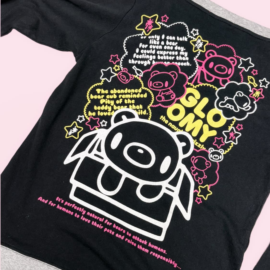 Gloomy Bear 글루미베어 대장 블랙 앤 그레이 유넥 가디건  상품이미지2