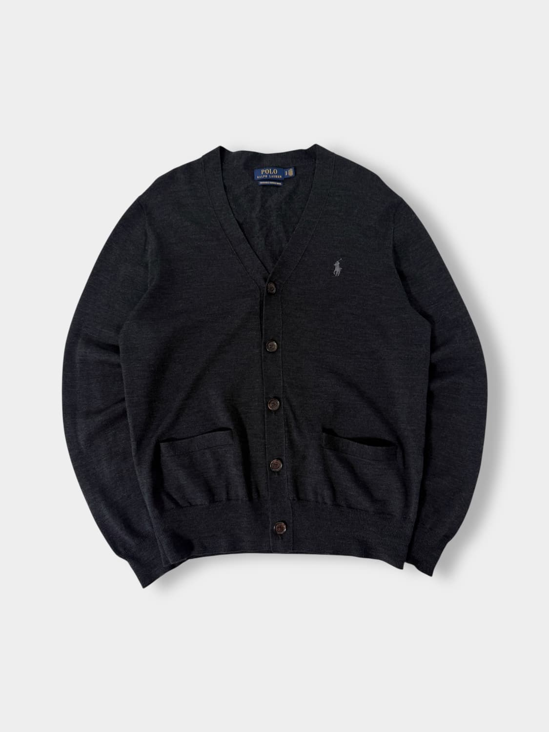 폴로 랄프로렌 루즈핏 신형 메리노 울 딥그레이 기디건 상품이미지1