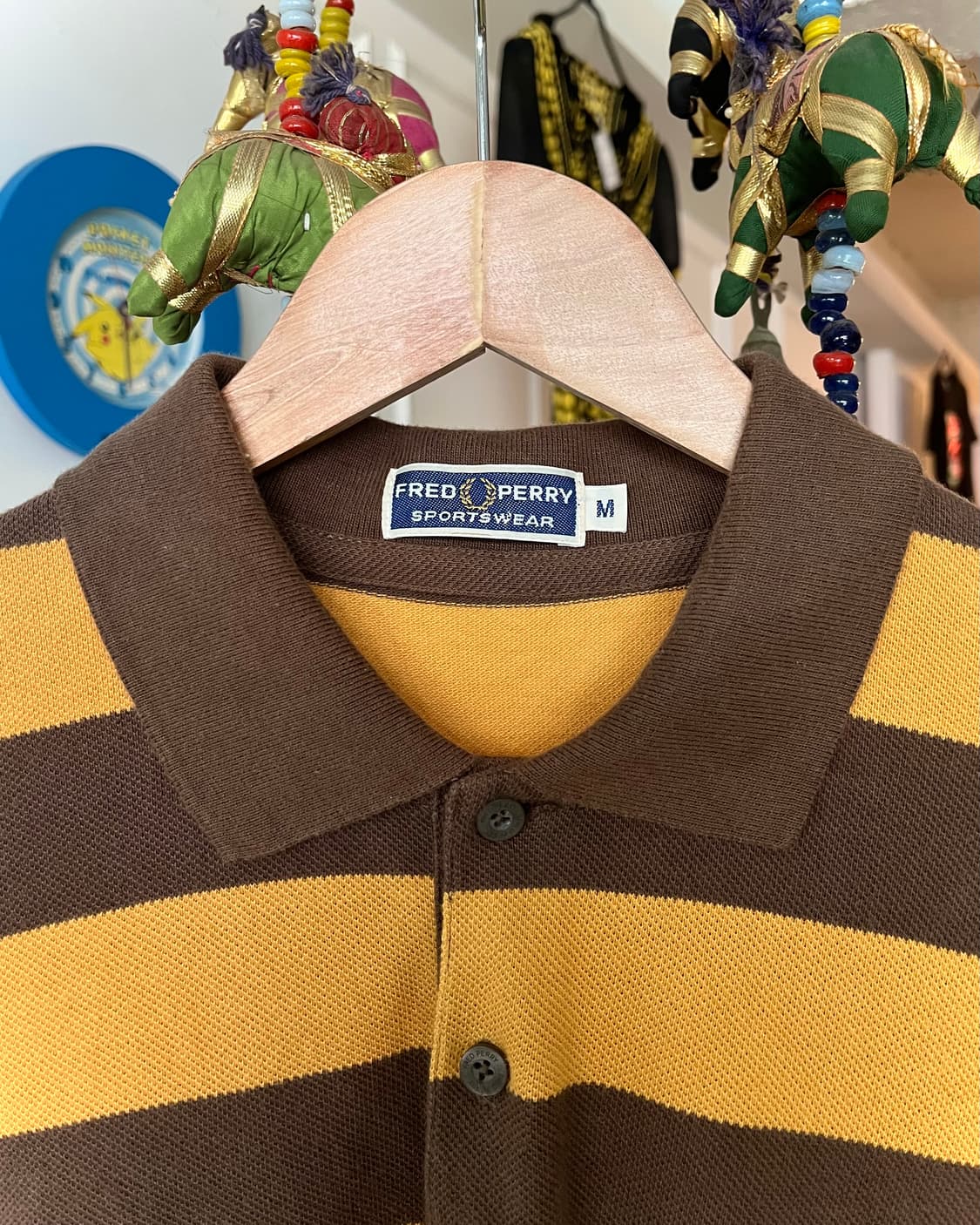 1990s FRED PERRY Old Stripe 1/2 PK-Shirt 상품이미지4