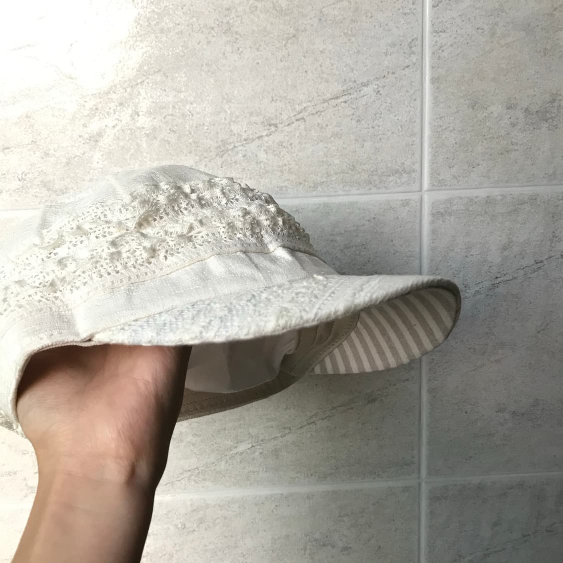 빈티지 레이스 화이트 캡 모자 상품이미지5