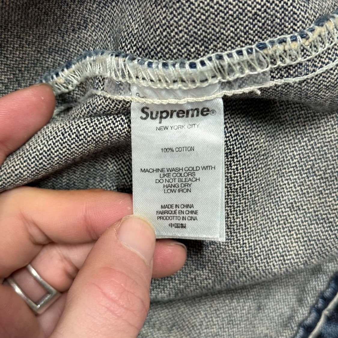 FW21 슈프림 x 트루릴리전 데님 트러커 자켓 워시드 블루 상품이미지8