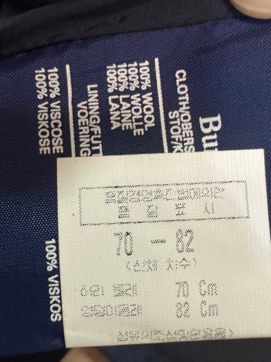 (한글택) 버버리 빈티지 치마 네이비 상품이미지4