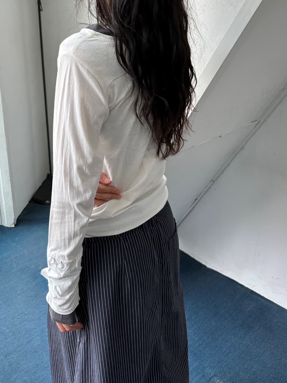 Light cotton design shirred L/S TOP 상품이미지9