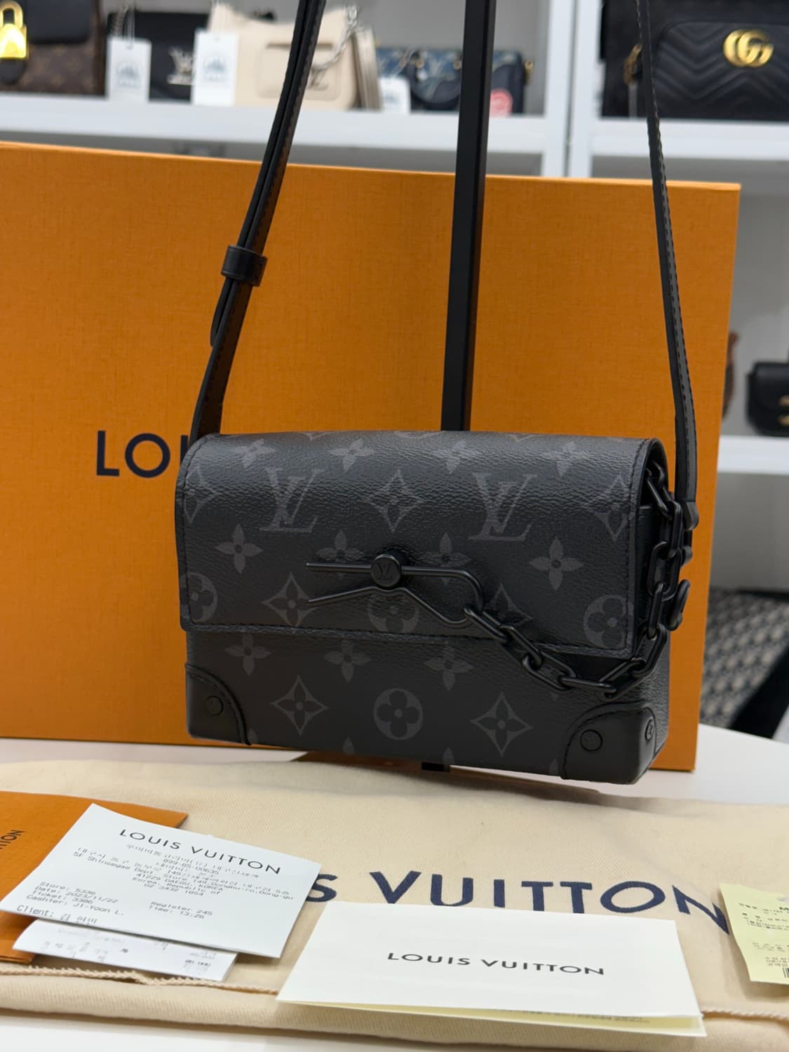 [OS] 루이비통 이클립스 스티머 웨어러블 월릿 크로스백 상품이미지1