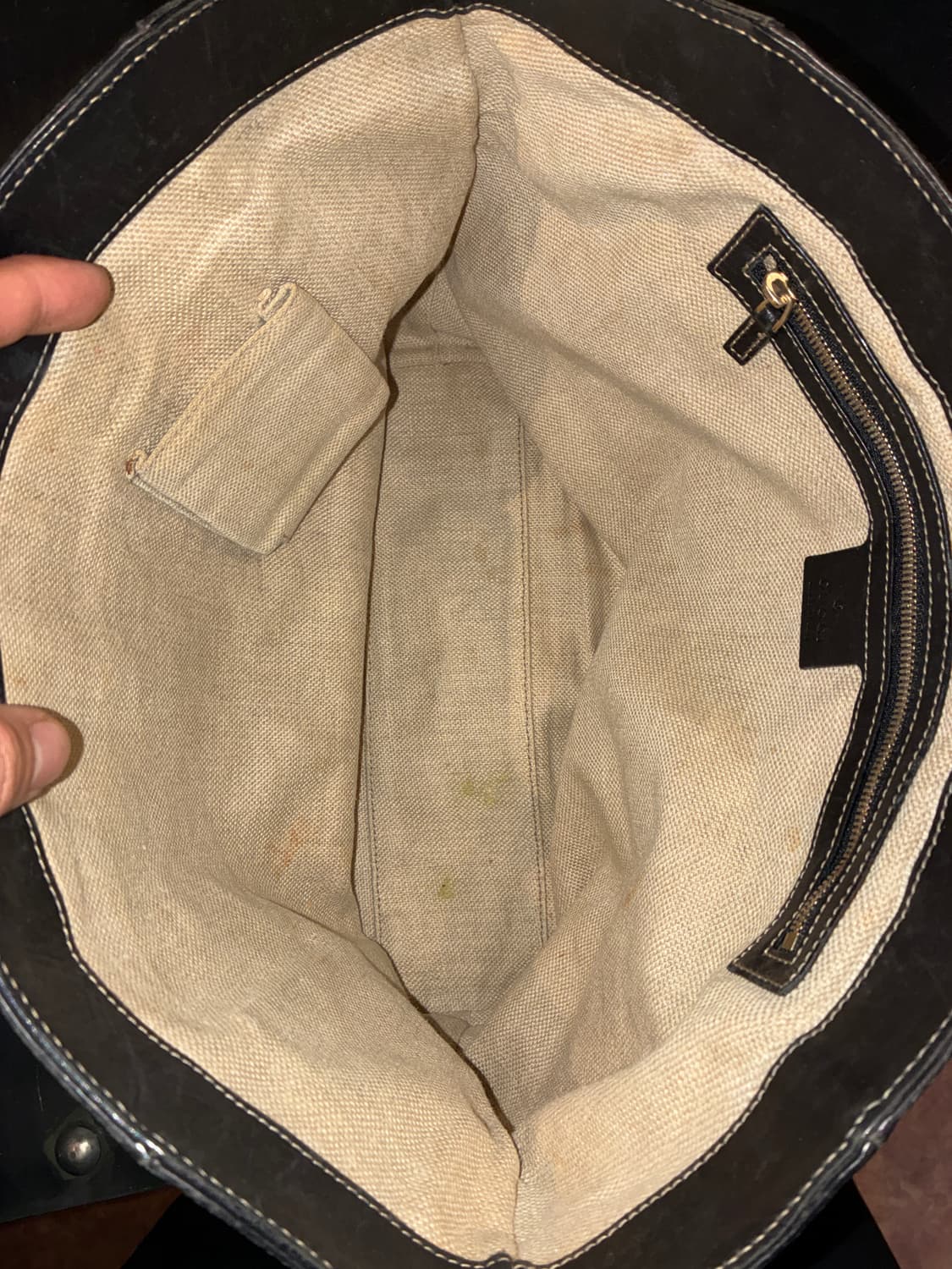 구찌 캔버스 가죽 토트백 숄더백 상품이미지7