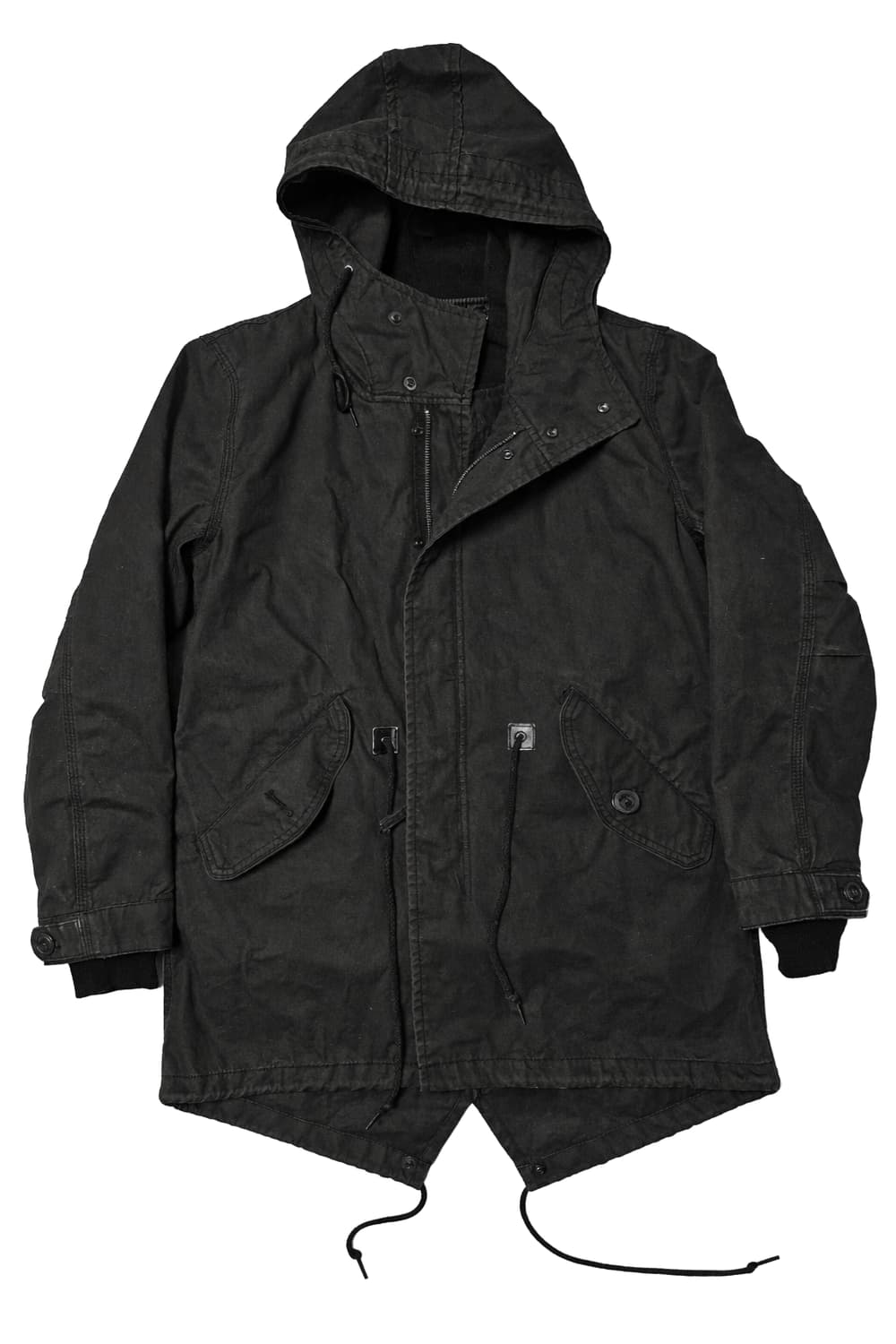 back number 백넘버 피쉬테일 야상 파카 블랙 상품이미지1