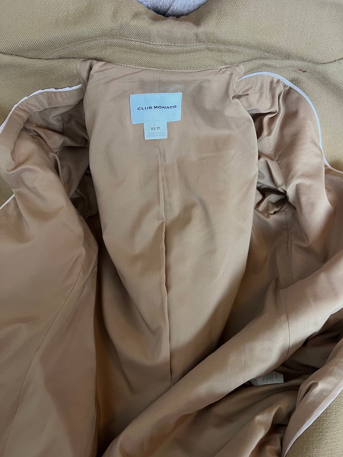 클럽모나코 여성 카멜베이지 간절기코트 울코트  상품이미지7