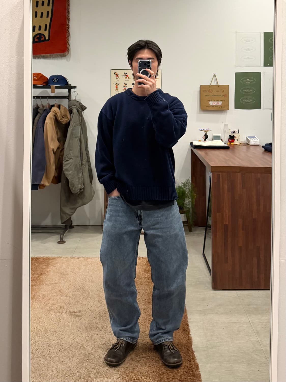 90s Eddie Bauer 에디바우어 코튼 크루넥 니트 상품이미지2