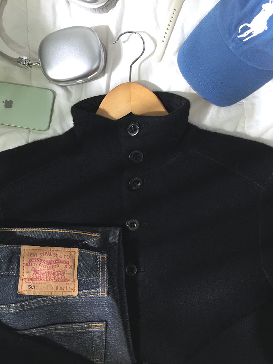 (MAN) 폴로랄프로렌 플리스 버튼넥 니트 M  상품이미지1