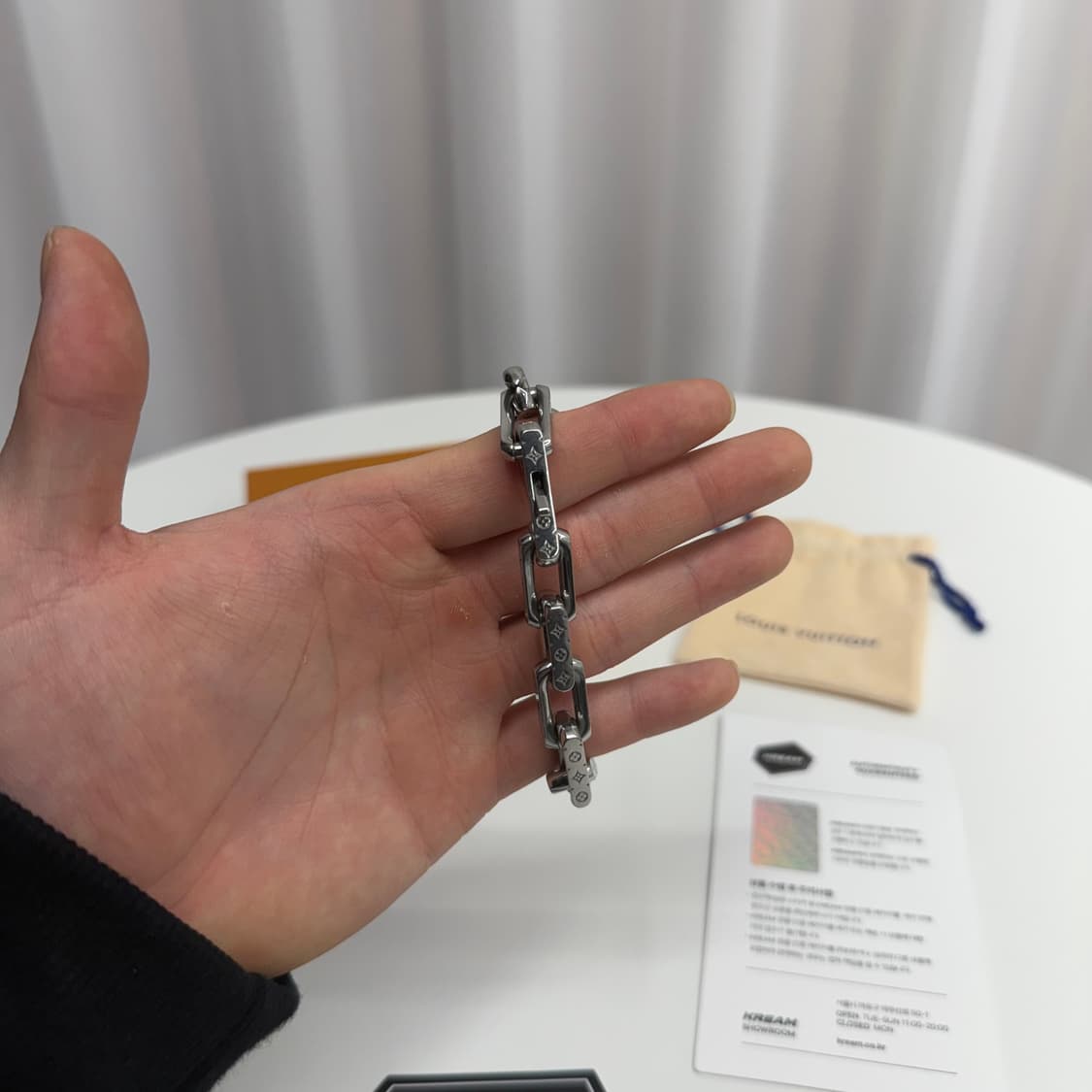 [크림 풀구성/ M] 루이비통 버질아블로 체인 팔찌 상품이미지7