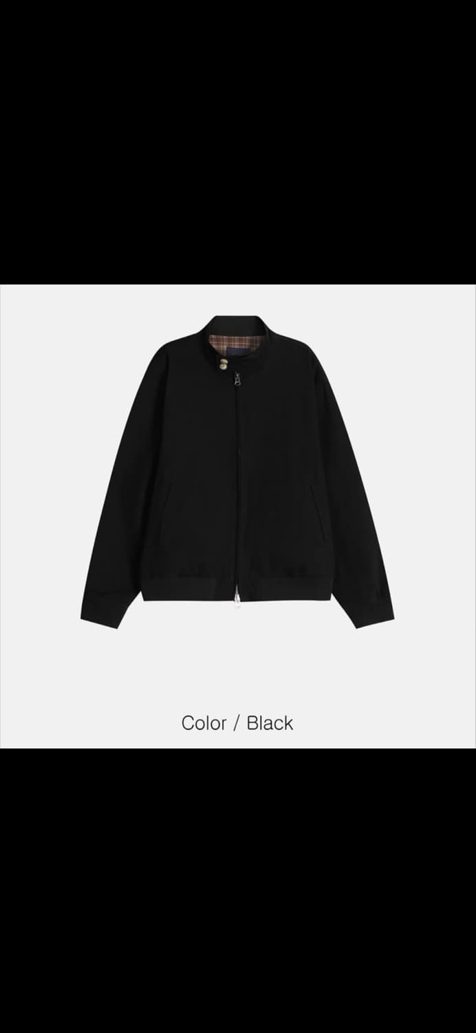 Awaii 체크 코튼 헤링턴 자켓 블랙 상품이미지6