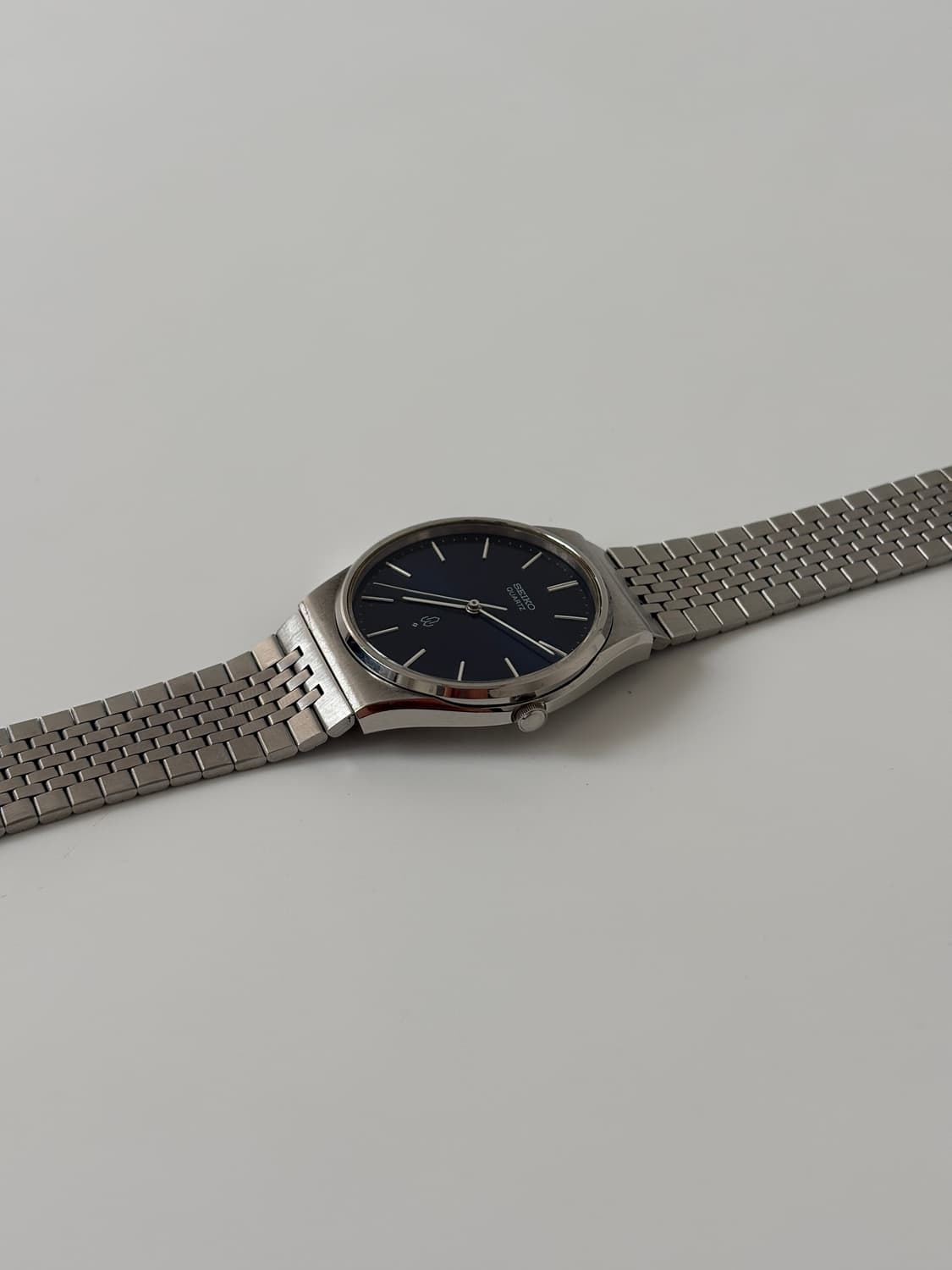 세이코 1970년대 빈티지 시계 SQ 네이비 다이얼 실버 쿼츠 남성 상품이미지5