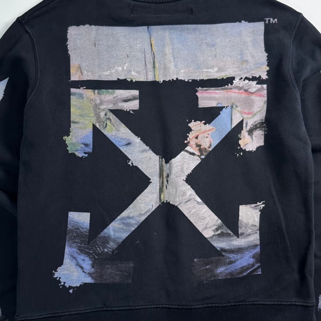 오프화이트 멀티 유화 에로우 맨투맨 상품이미지7