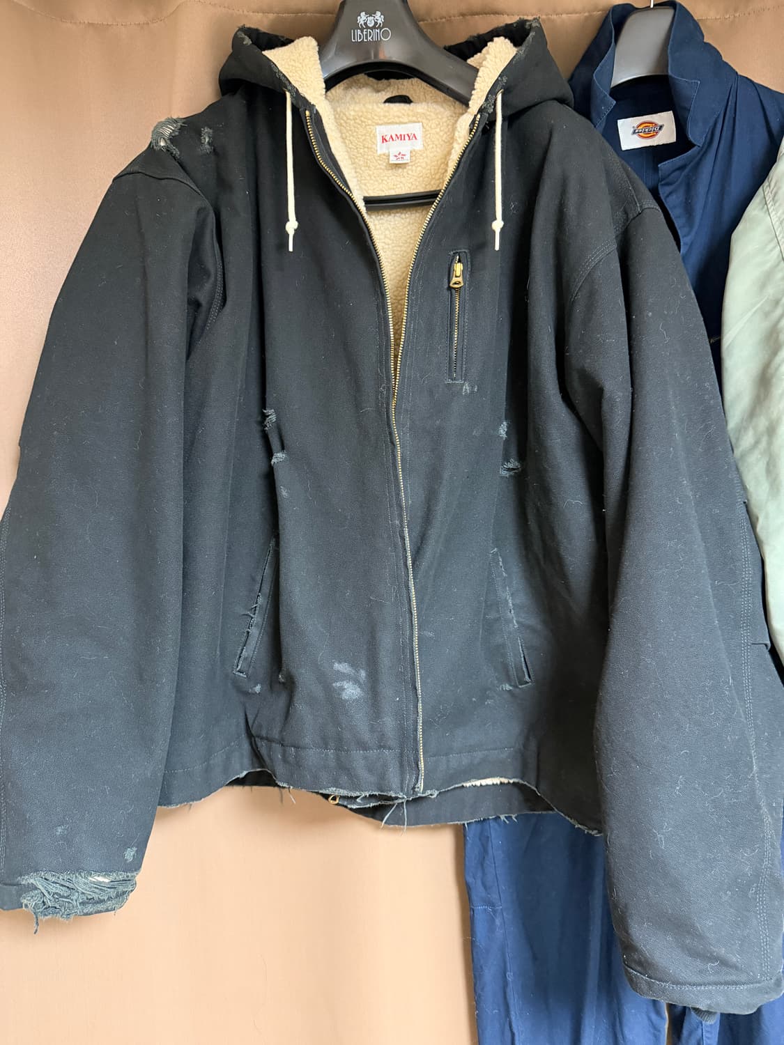 카미야 양털봄버 블랙 상품이미지1