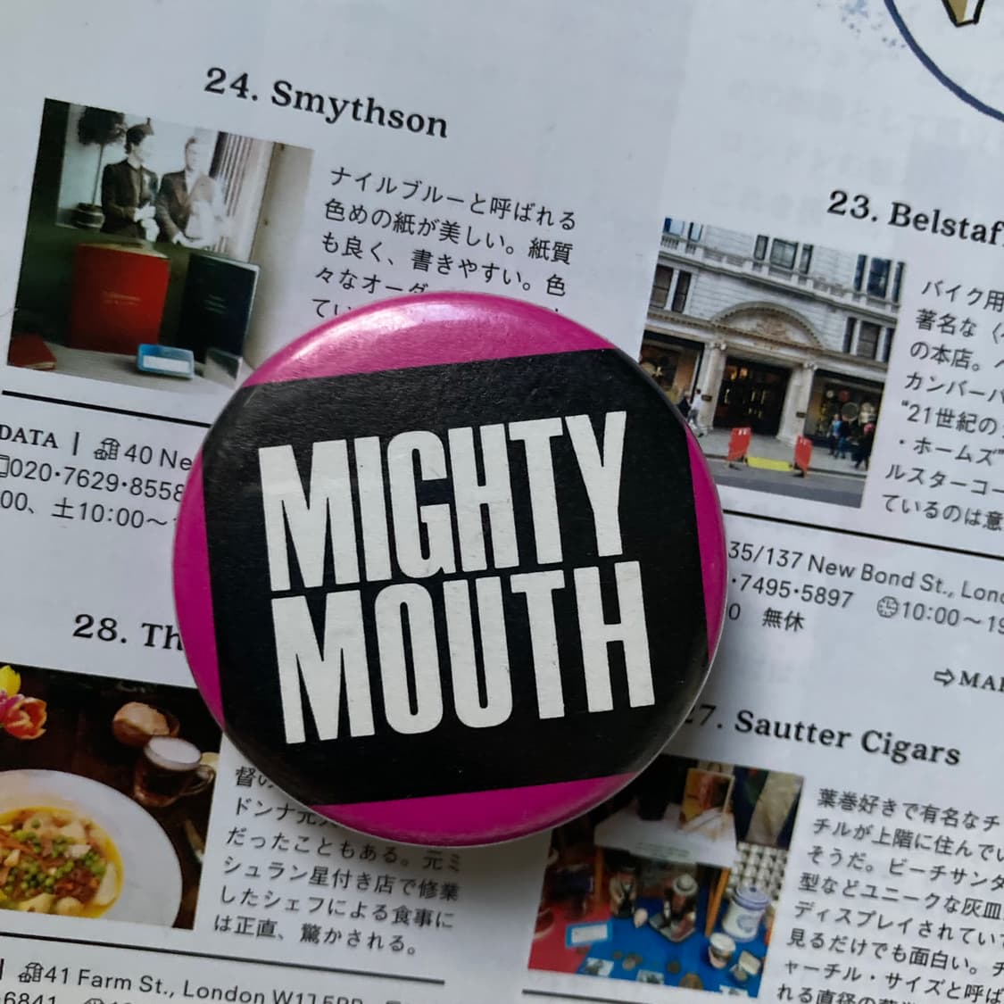 빈티지 MIGHTY MOUTH 마이티 마우스 핀 버튼 뱃지 브로치 상품이미지1