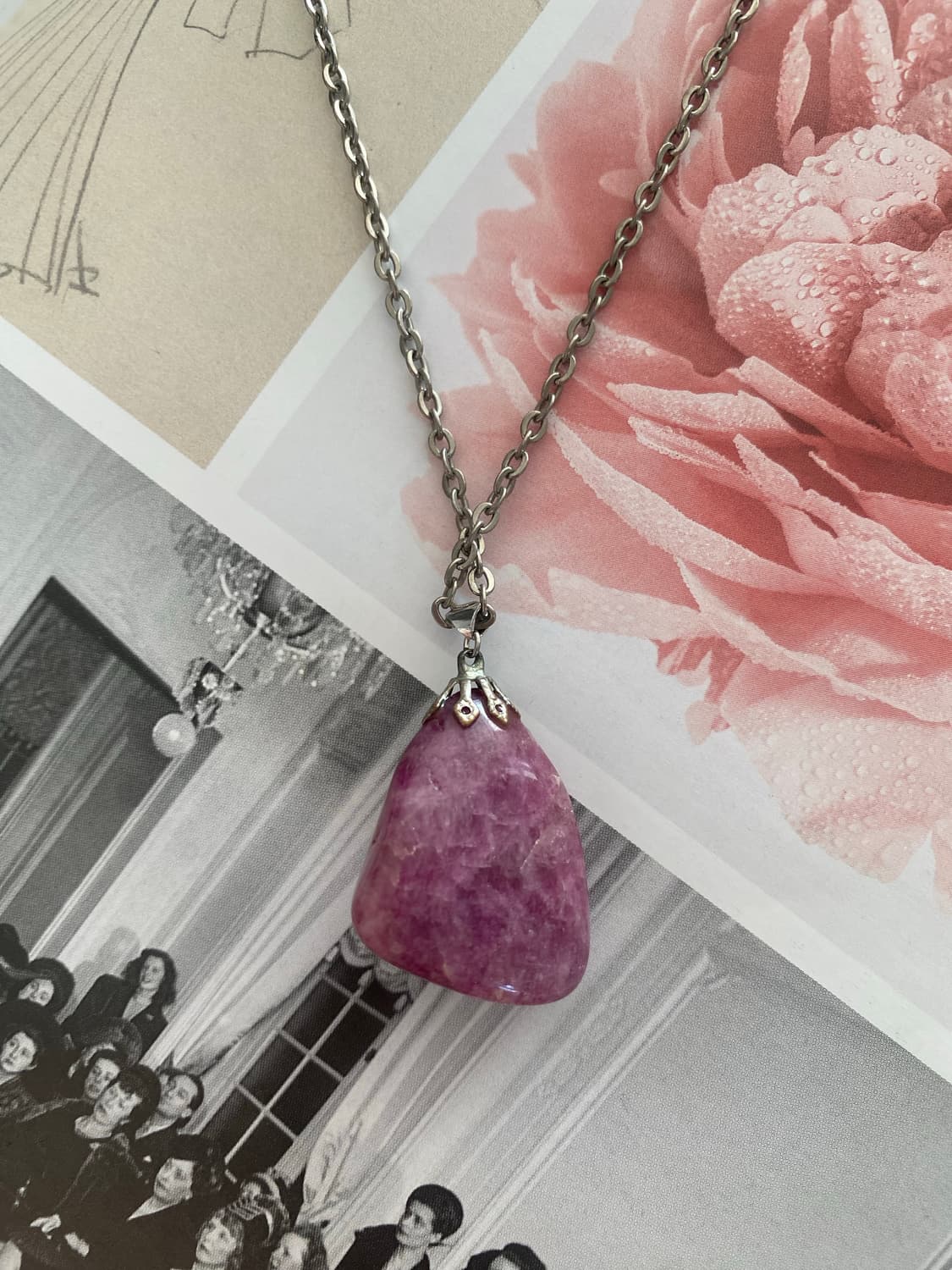 빈티지 자수정 롱 목걸이 상품이미지9