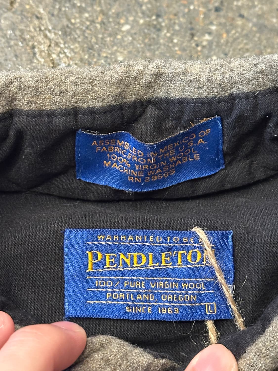 80s 펜들턴 체크 울 셔츠 L 상품이미지3