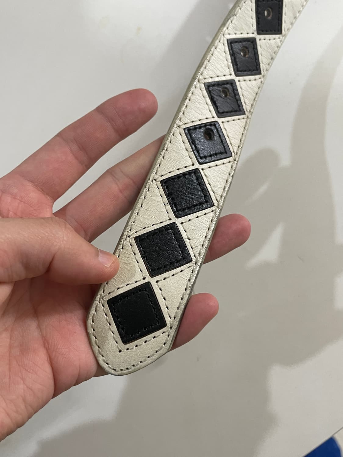 스투시 아가일 벨트 화이트 s/m 상품이미지4