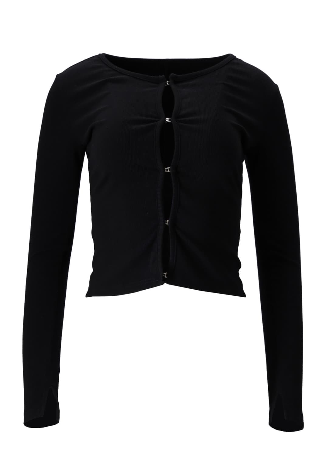 minasong 민아송 에센셜 후크 가디건 블랙 상품이미지5