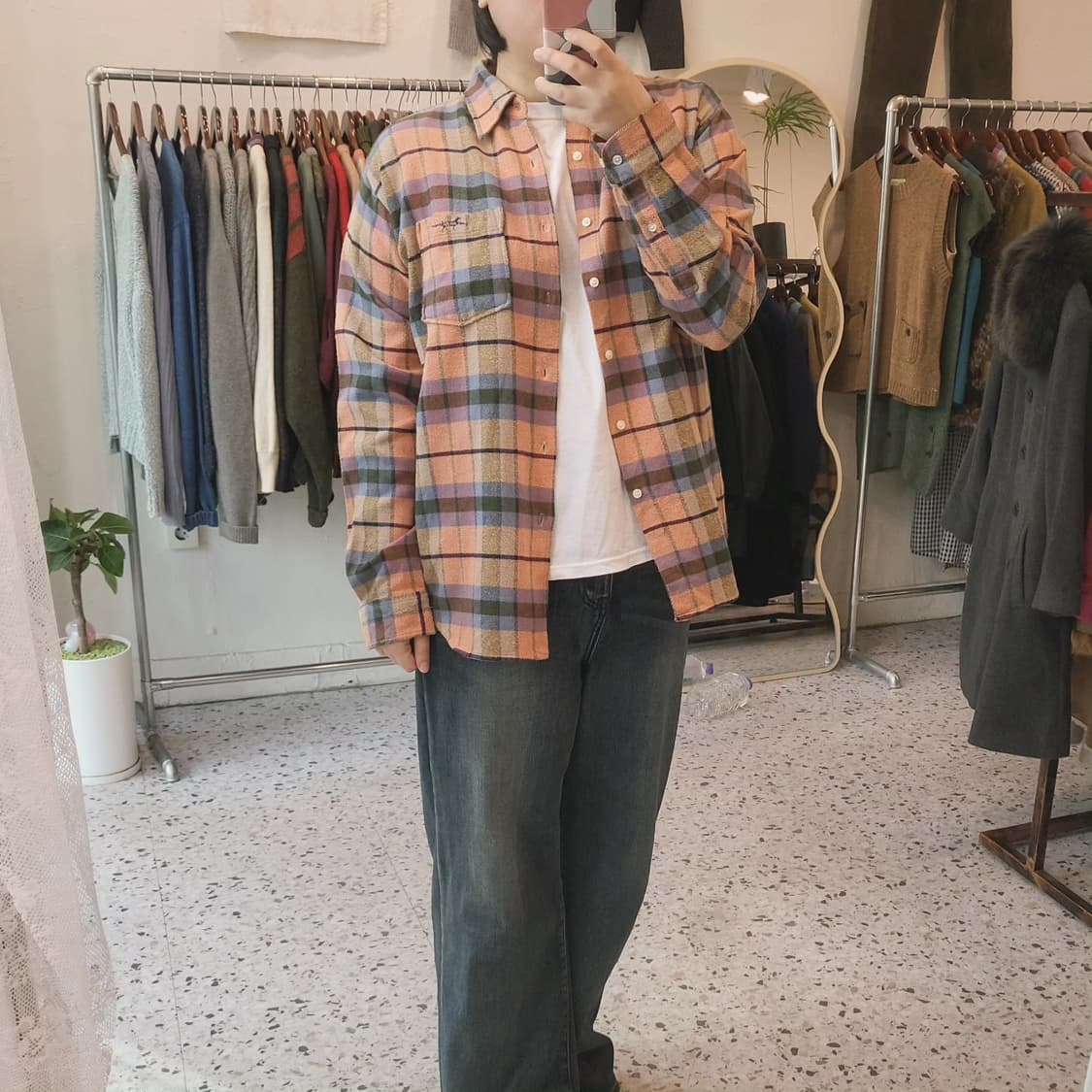 멀티체크 플란넬 셔츠 상품이미지2