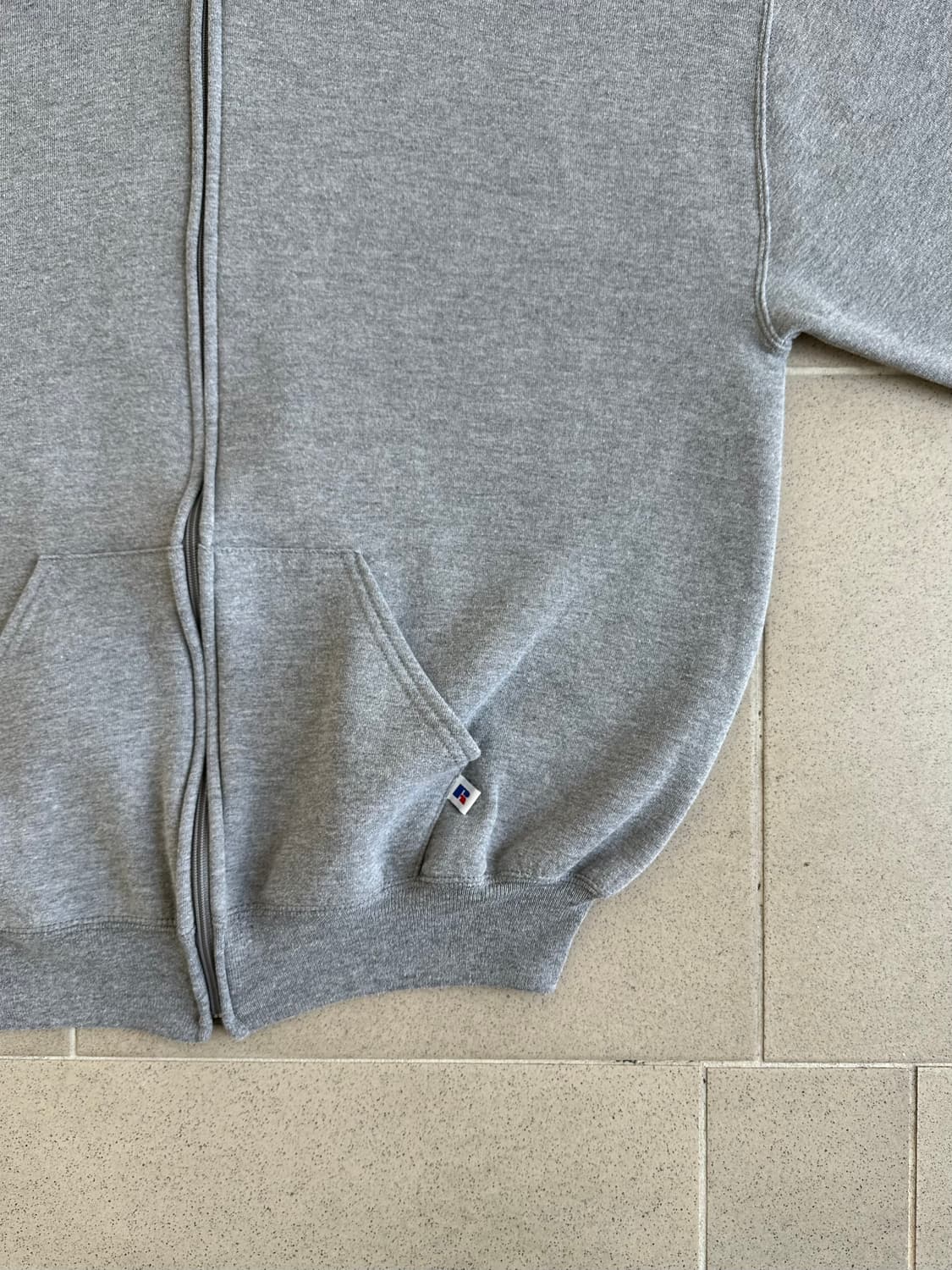 90s 빈티지 러셀 후드집업 그레이 XL USA 상품이미지3