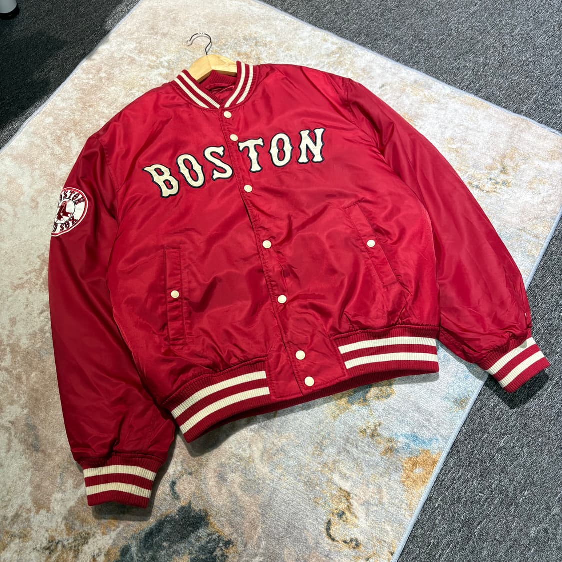 뉴에라 BOSTON 보스턴 빈티지 바시티 자켓 상품이미지1