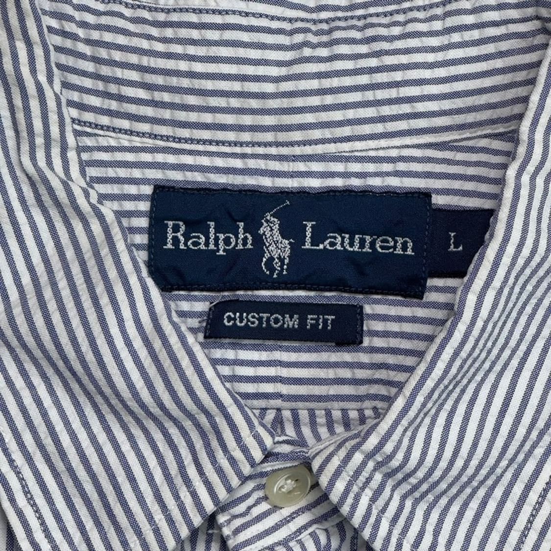 RALPH LAUREN 시어서커 스트라이프 PK 셔츠 L 상품이미지7