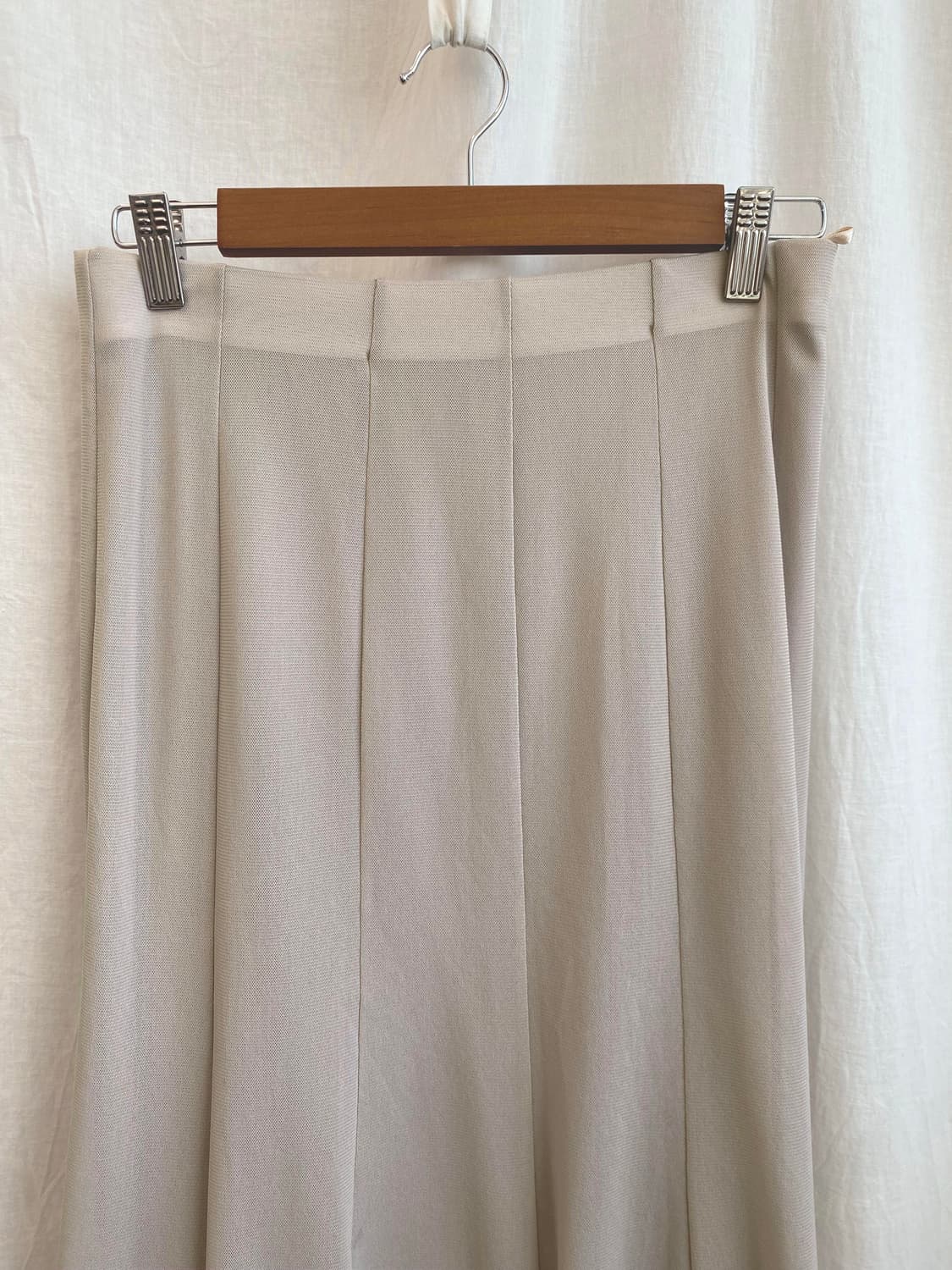 베이지 샤밴딩스커트(M) 상품이미지4